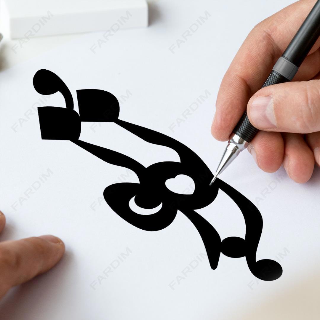 طرح وکتور تایپوگرافی واژه ( تو ) کد A132343